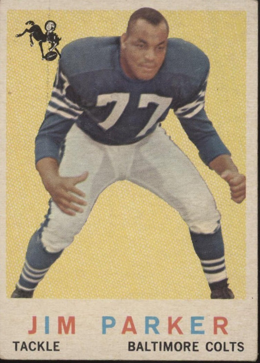 Jim Parker 1959 Topps RC #132 Baltimore Colts VG - Collector Store LLC