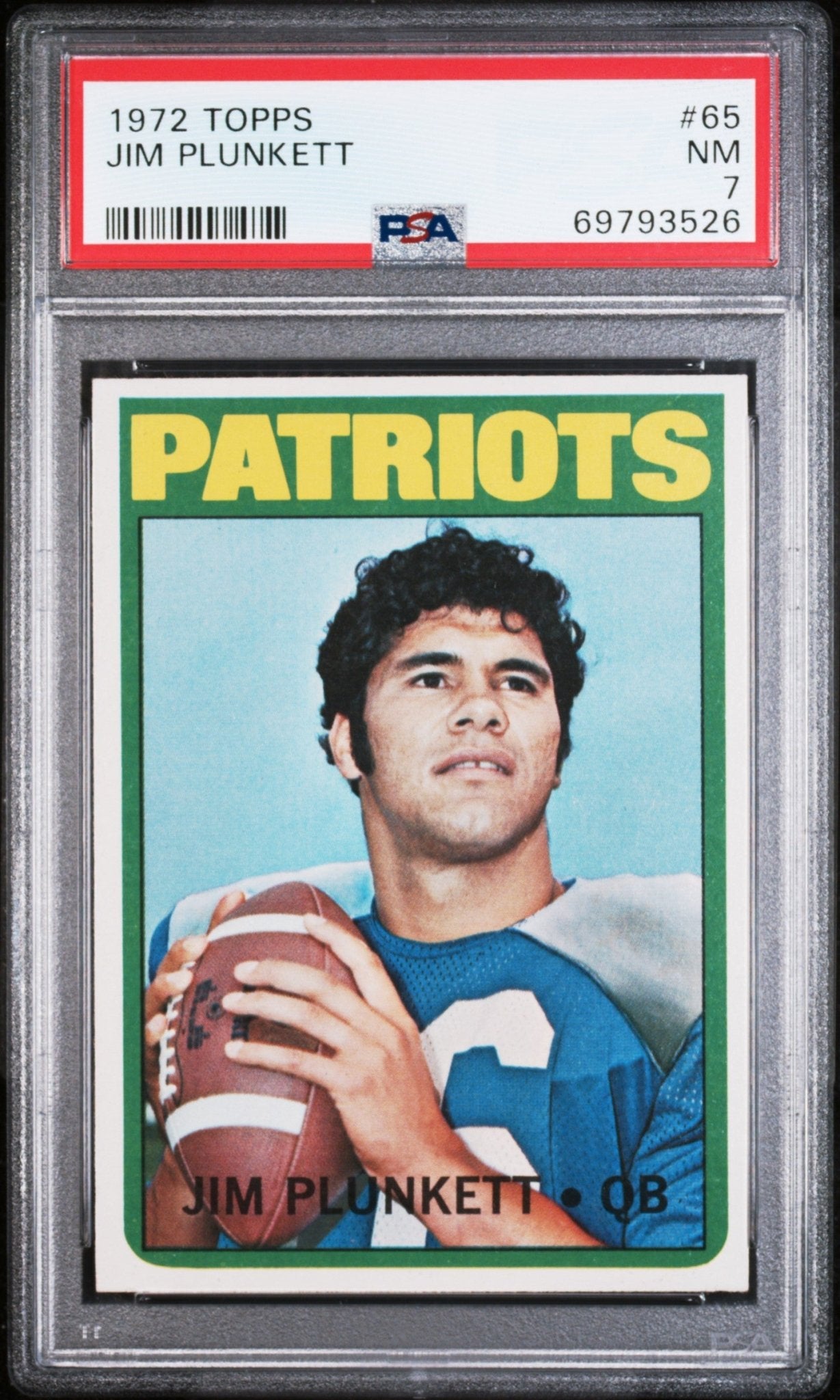 Jim Plunkett 1972 Topps #65 PSA 7 - Collector Store LLC