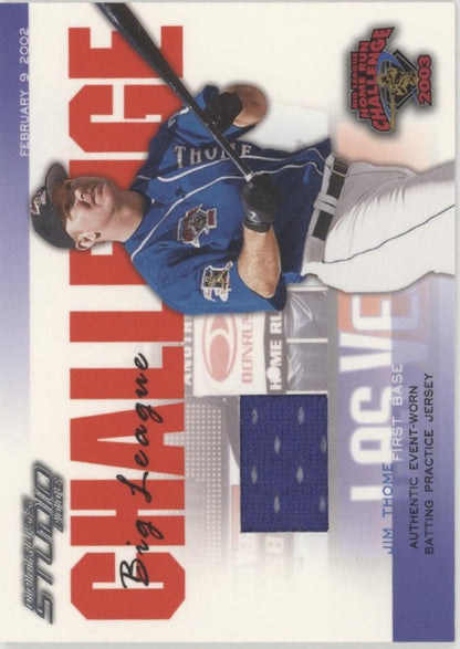 Jim Thome 2003 Donruss Studio Big League Challenge Swatch #BLC - 36 - Collector Store LLC