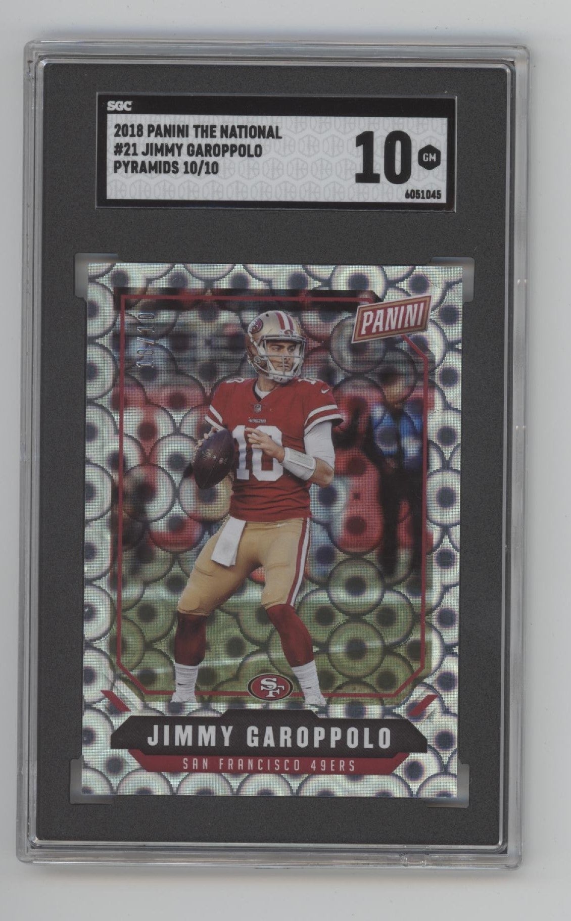 Jimmy Garoppolo 2018 Panini The National Pyramids 10/10 #21 SGC 10 - Collector Store LLC