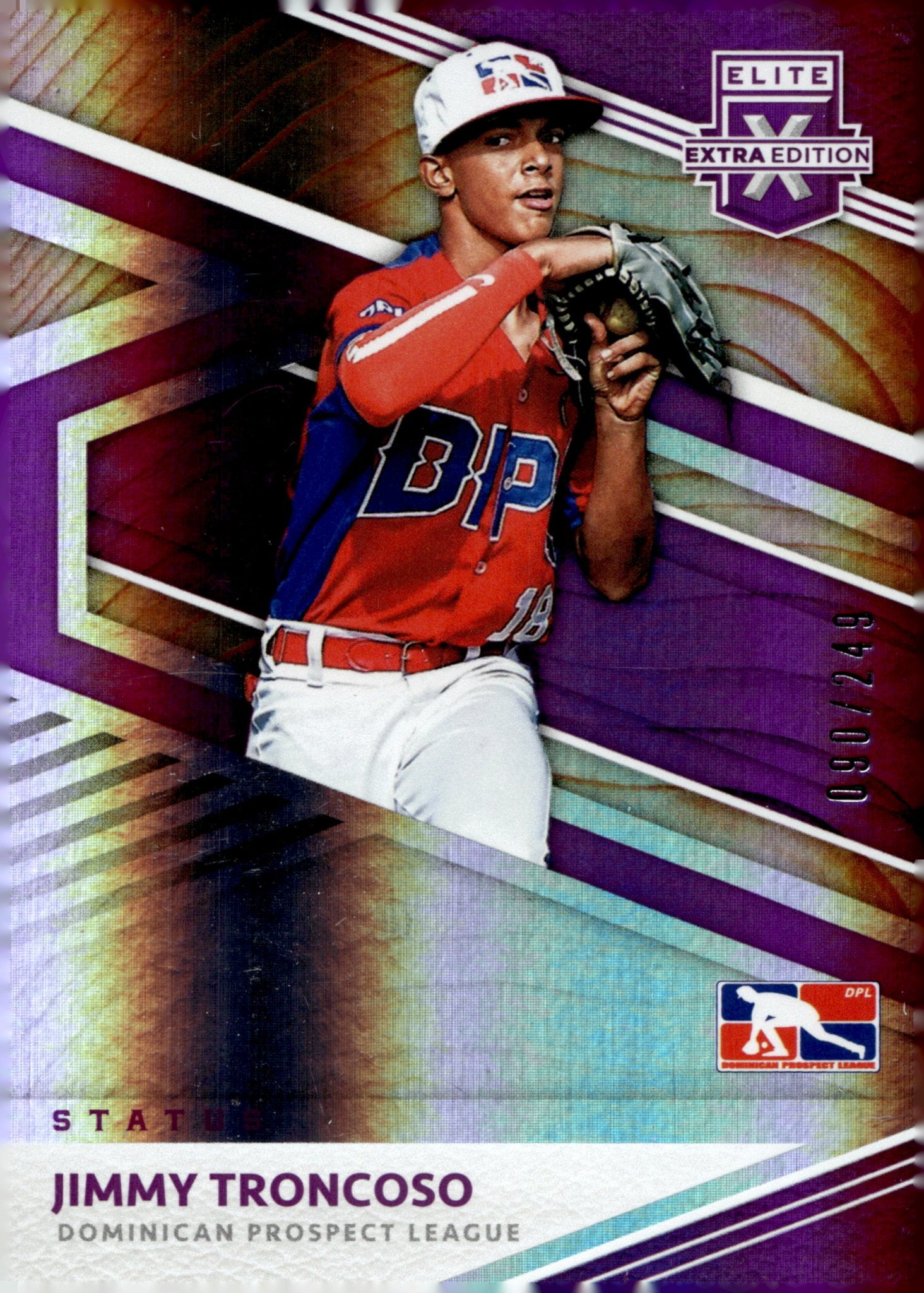 Jimmy Troncoso 2020 Panini Elite Extra Edition Status Purple 090/249 177 - Collector Store LLC