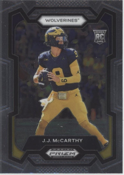 JJ McCarthy 2024 Panini Prizm Draft Picks RC 132 - Collector Store LLC