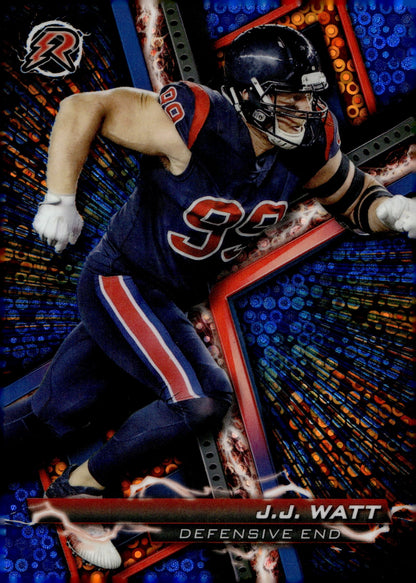 JJ Watt 2024 Topps Composite Resurgence Blue & Orange Spark Refractor #93 - Collector Store LLC