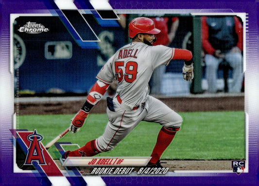 Jo Adell 2021 Topps Chrome Update Series Purple Refractor RC #USC40 - Collector Store LLC