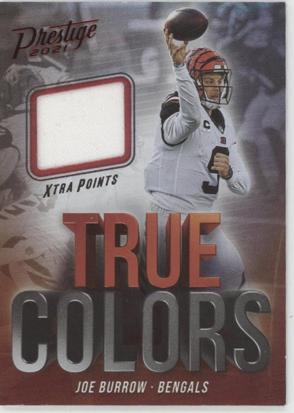 Joe Burrow 2021 Panini Prestige True Colors Xtra Points Swatch #TC - JB - Collector Store LLC