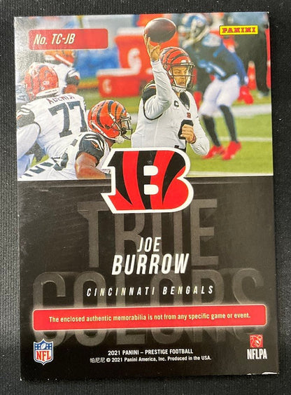 Joe Burrow 2021 Panini Prestige True Colors Xtra Points Swatch #TC - JB - Collector Store LLC