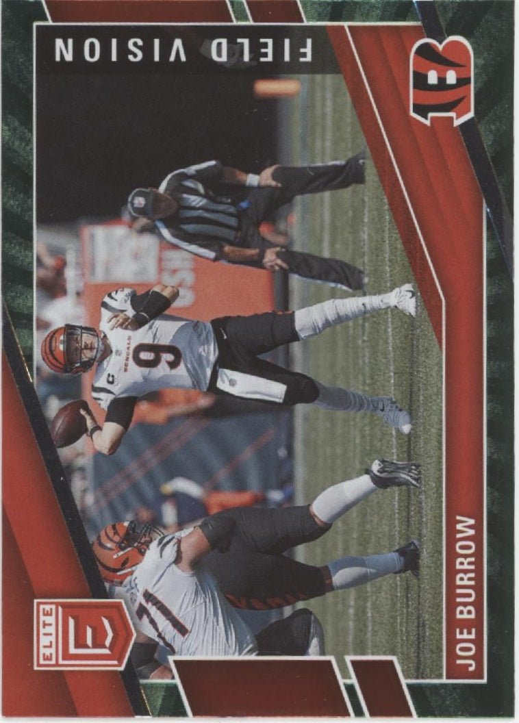 Joe Burrow 2022 Panini Donruss Elite Field Vision Green #FV3 - Collector Store LLC