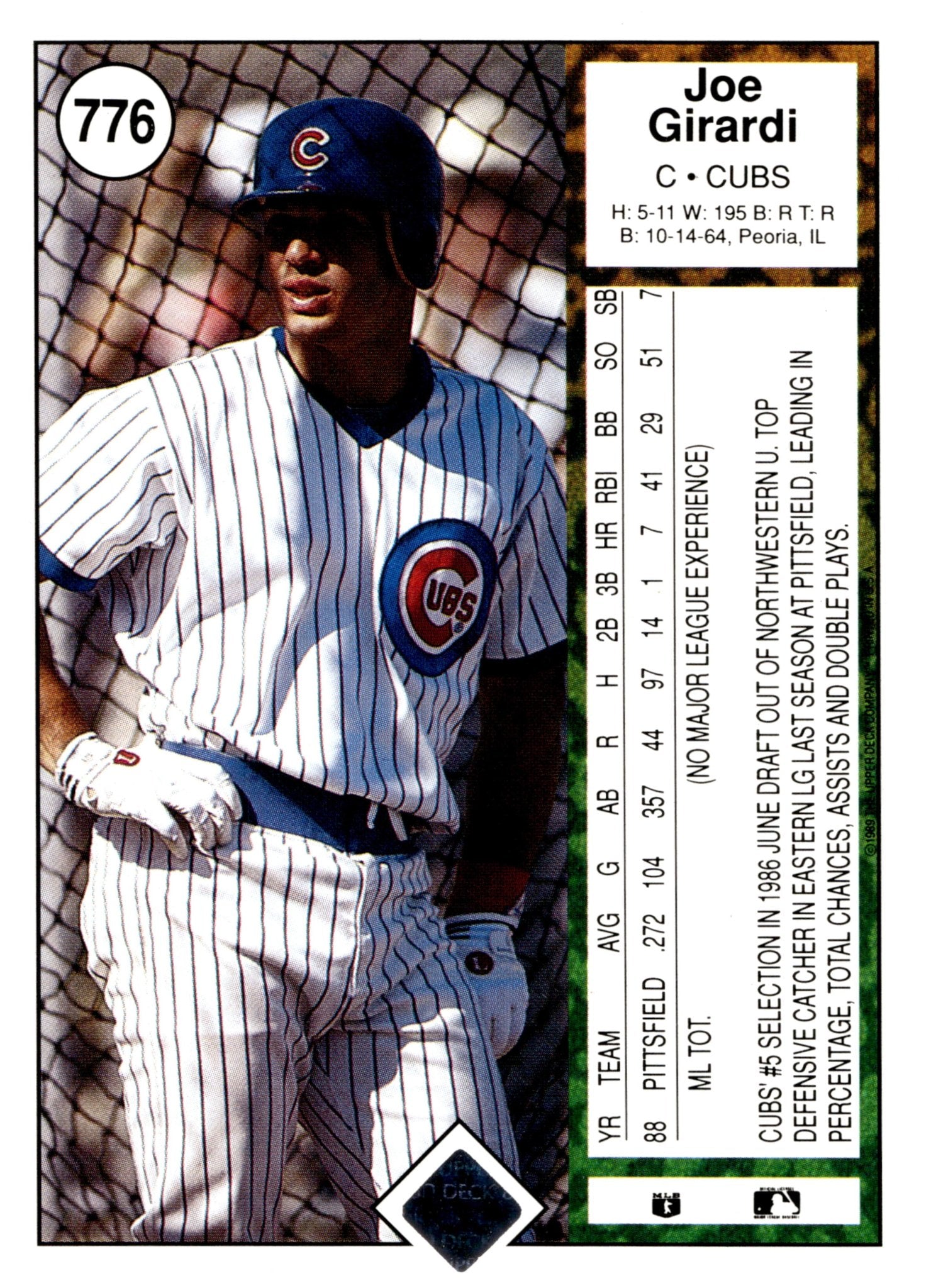 Joe Girardi 1989 Upper Deck RC 776 - Collector Store LLC