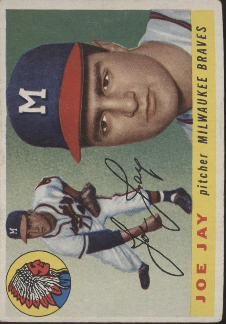 Joe Jay 1955 Topps #134 Milwaukee Braves VG - Collector Store LLC