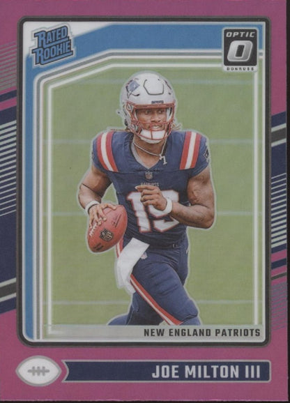 Joe Milton III 2024 Panini Donruss Optic Rated Rookie Pink Prizm RC #255 #2 - Collector Store LLC