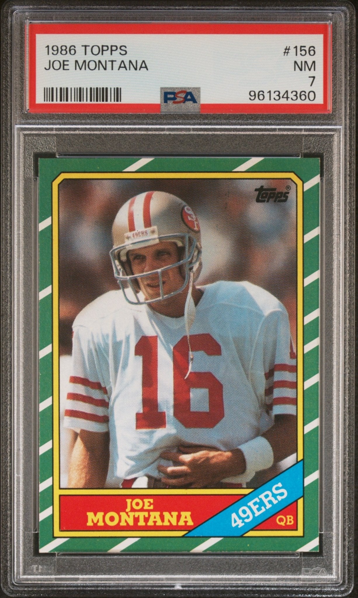 Joe Montana 1986 Topps #156 PSA 7 - Collector Store LLC