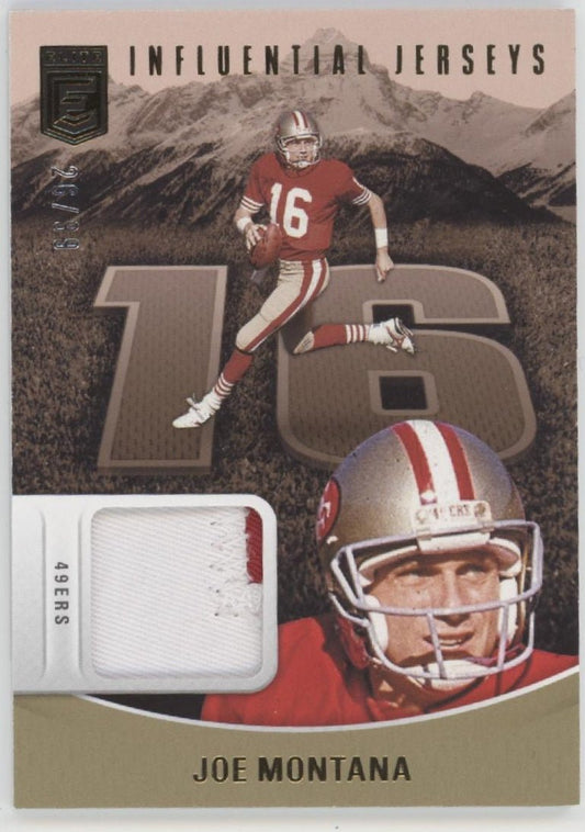 Joe Montana 2024 Panini Donruss Elite Influential Jerseys Swatch 26/99 #IJS - JMO - Collector Store LLC