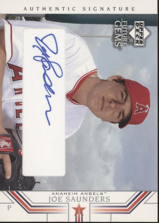 Joe Saunders 2002 Upper Deck Future Gems Auto #87 - Collector Store LLC