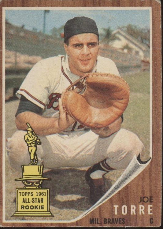 Joe Torre 1962 Topps RC #218 Milwaukee Braves VG #2 - Collector Store LLC