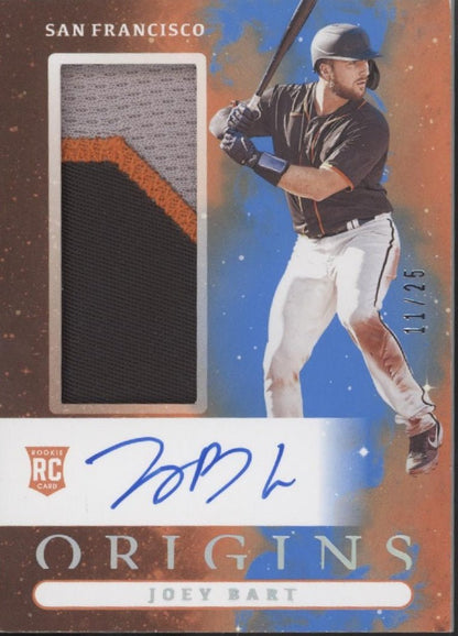 Joey Bart 2021 Panini Chronicles Origins Swatch RC Auto 11/25 OJA - JB - Collector Store LLC