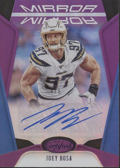 Joey Bosa 2020 Panini Certified Mirror Signatures Purple Auto #MS - JB - Collector Store LLC