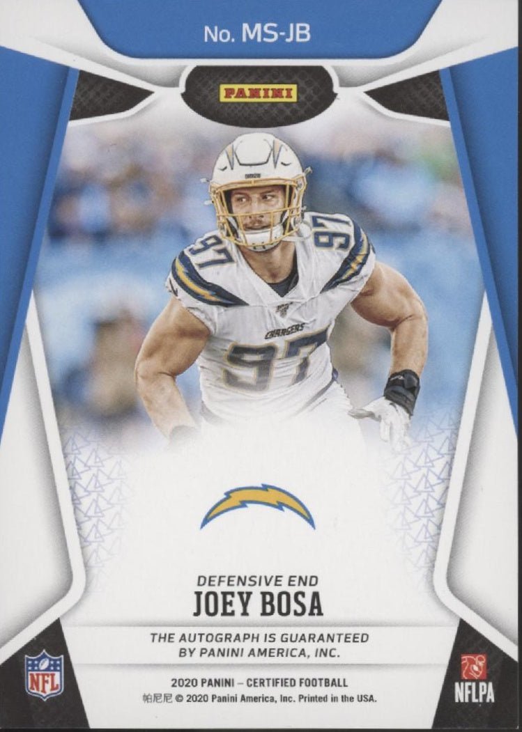 Joey Bosa 2020 Panini Certified Mirror Signatures Purple Auto #MS - JB - Collector Store LLC