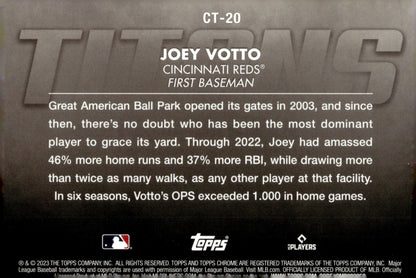 Joey Votto 2023 Topps Chrome Titans CT - 20 - Collector Store LLC