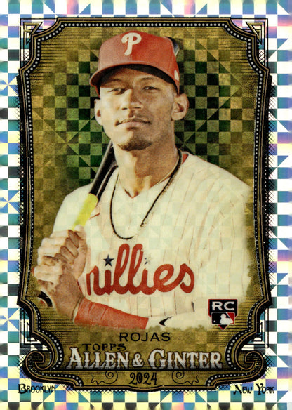 Johan Rojas 2024 Topps Chrome Allen & Ginter Xfractor Refractor RC #69 - Collector Store LLC