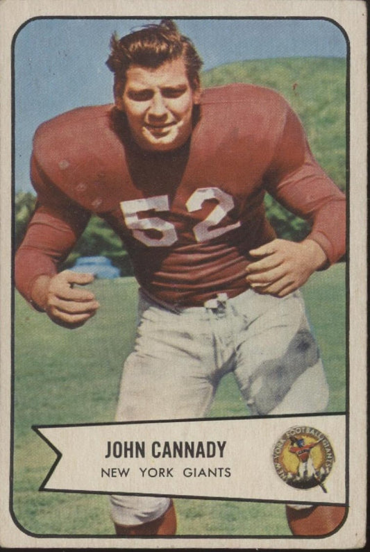 John Cannady 1954 Bowman #19 New York Giants EX - Collector Store LLC