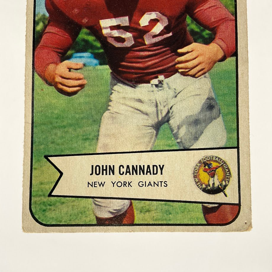 John Cannady 1954 Bowman #19 New York Giants EX - Collector Store LLC