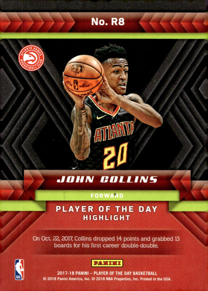 John Collins 2017 - 18 Panini Player of the Day RC #R8 - Collector Store LLC