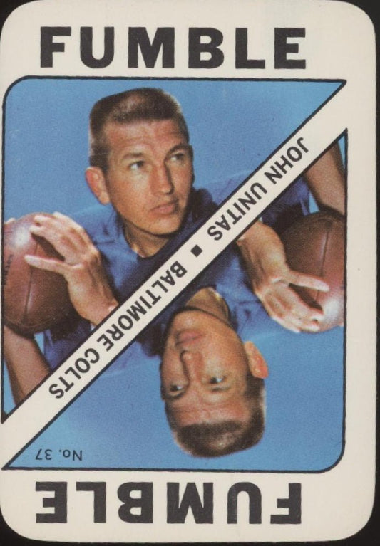 John Unitas 1971 Topps Game #37 Baltimore Colts EX #2 - Collector Store LLC