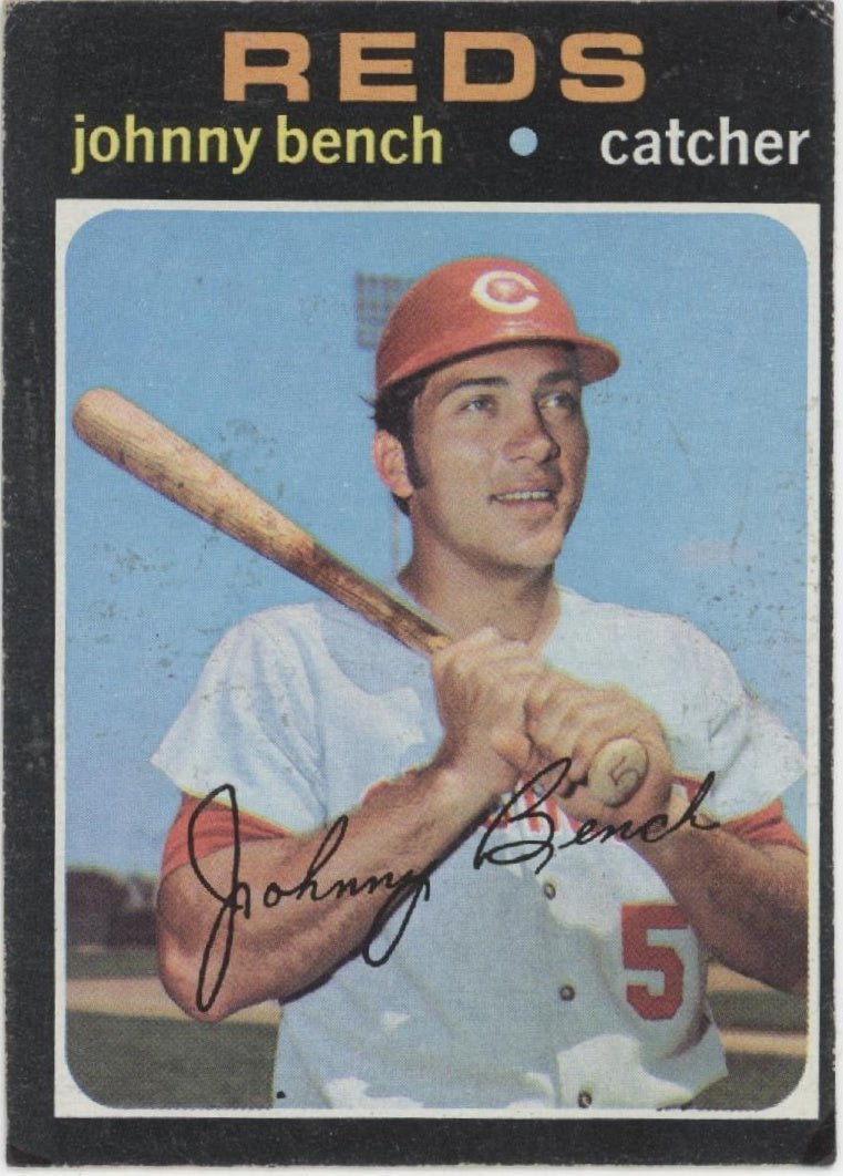 Johnny Bench 1971 Topps #250 Cincinnati Reds VG - Collector Store LLC