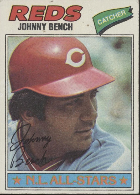 Johnny Bench 1977 Topps #70 Cincinnati Reds VG - EX - Collector Store LLC