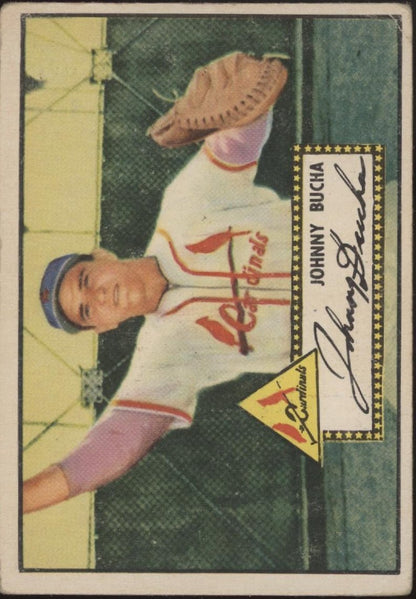 Johnny Bucha 1952 Topps RC #19 St. Louis Cardinals VG - Collector Store LLC