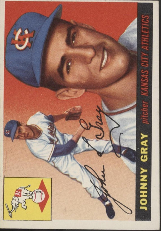 Johnny Gray 1955 Topps RC #101 Kansas City Athletics VG - Collector Store LLC