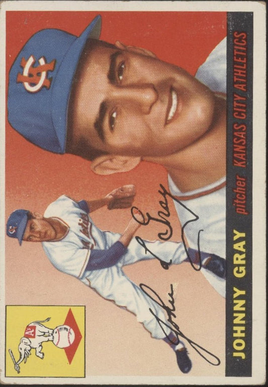 Johnny Gray 1955 Topps RC #101 Kansas City Athletics VG - EX - Collector Store LLC