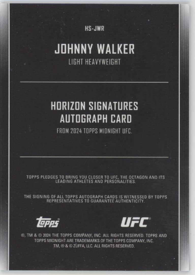 Johnny Walker 2024 Topps Midnight Horizon Refractor Auto #HS - JWR - Collector Store LLC