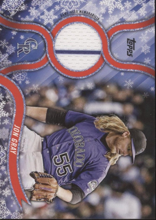 Jon Gray 2018 Topps Walmart Holiday Mega Swatch #R - JG - Collector Store LLC