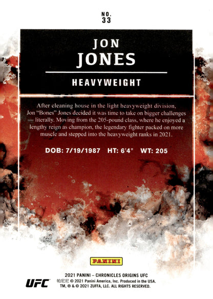 Jon Jones 2021 Panini Chronicles Origins #33 - Collector Store LLC