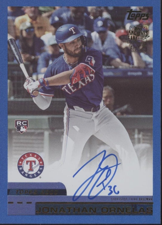Jonathan Ornelas 2024 Topps Archives Fan Favorites Blue RC Auto 09/25 OOFF - JO - Collector Store LLC