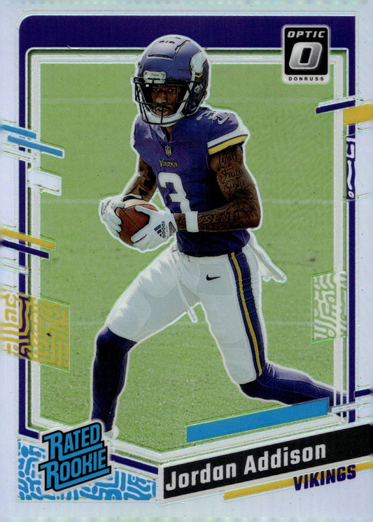 Jordan Addison 2023 Panini Donruss Optic Rated Rookie Prizm RC #271 - Collector Store LLC