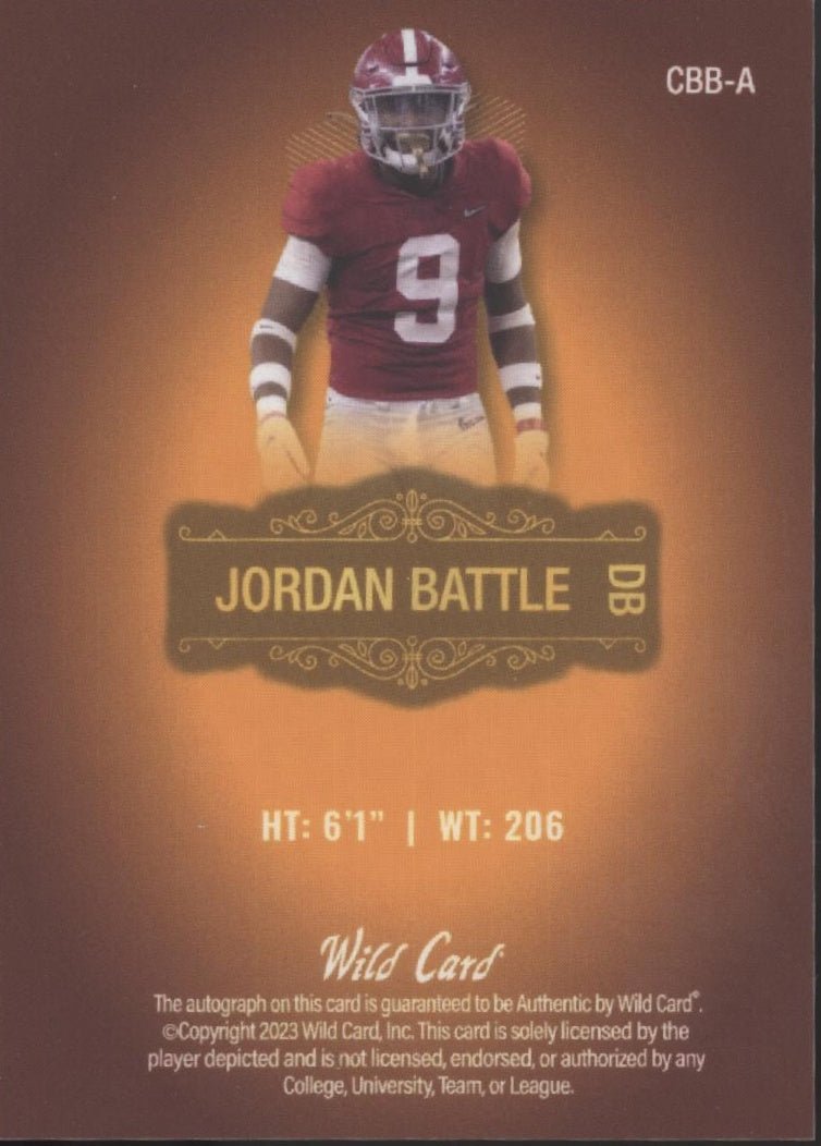 Jordan Battle 2023 Wild Card Matte Purple Auto 5/25 #CBB - A - Collector Store LLC