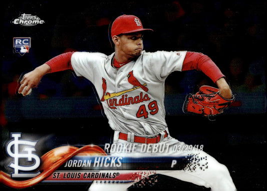Jordan Hicks 2018 Topps Chrome Update Series RC HMT34 - Collector Store LLC