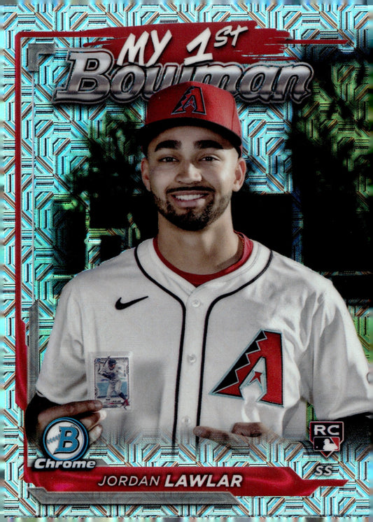 Jordan Lawlar 2024 Bowman Chrome My 1st Bowman Mojo Refractor RC M1B - 12 1 - Collector Store LLC
