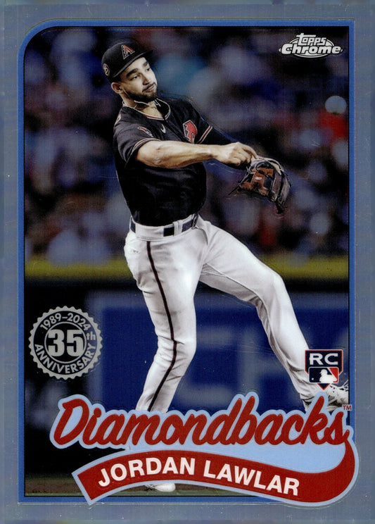 Jordan Lawlar 2024 Topps Chrome 35th Anniversary Refractor RC 89CB - 14 1 - Collector Store LLC