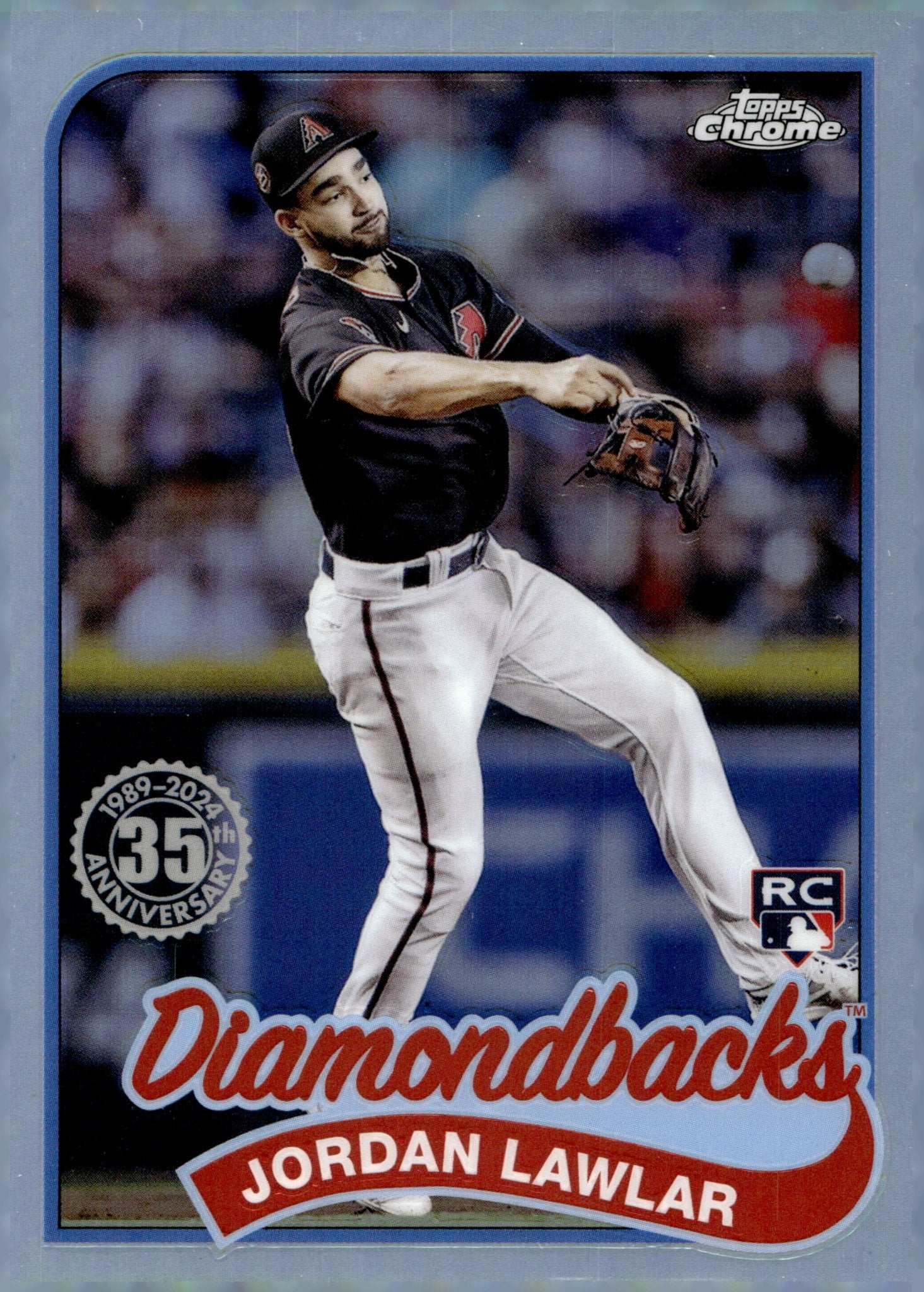 Jordan Lawlar 2024 Topps Chrome 35th Anniversary Refractor RC 89CB - 14 2 - Collector Store LLC