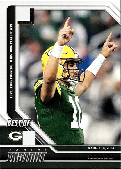 Jordan Love 2024 Panini Donruss Best of Instant #14 - Collector Store LLC