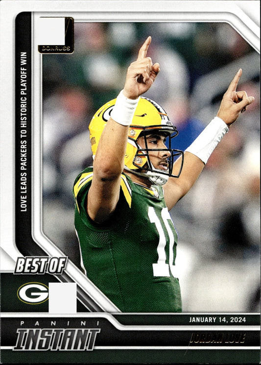 Jordan Love 2024 Panini Donruss Best of Instant #14 - Collector Store LLC