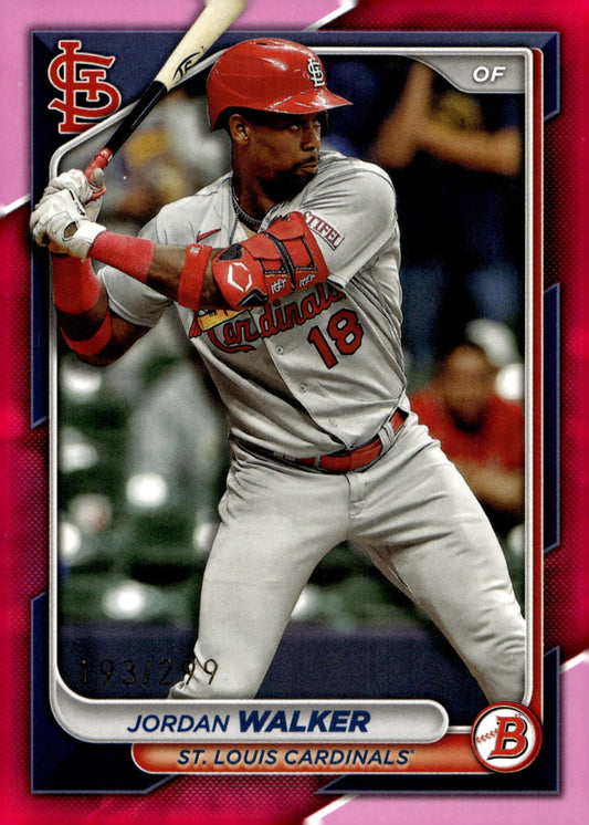 Jordan Walker 2024 Bowman Fuchsia 193/299 29 - Collector Store LLC