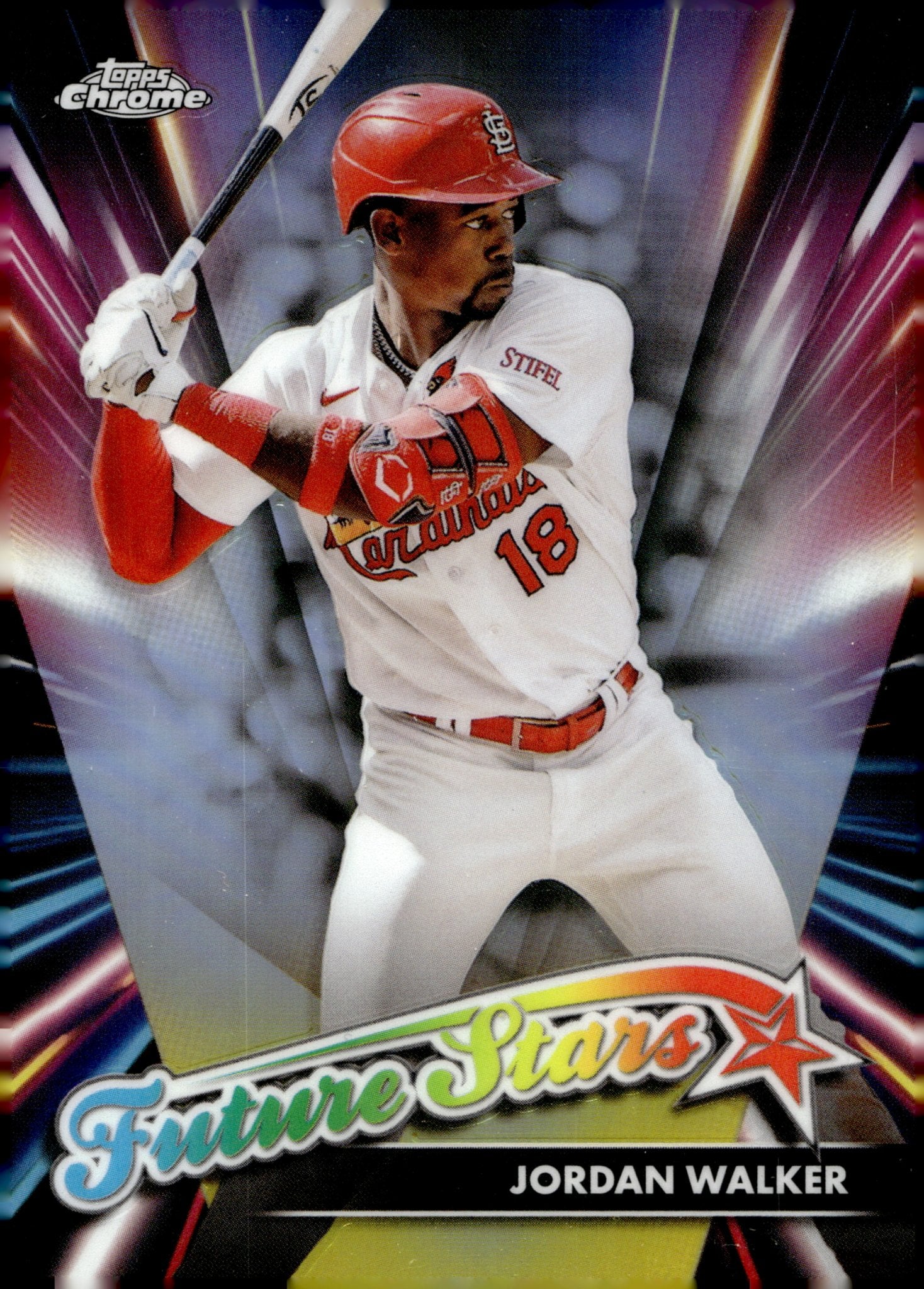 Jordan Walker 2024 Topps Chrome Future Stars Refractor FS - 6 - Collector Store LLC