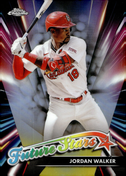 Jordan Walker 2024 Topps Chrome Future Stars Refractor FS - 6 - Collector Store LLC