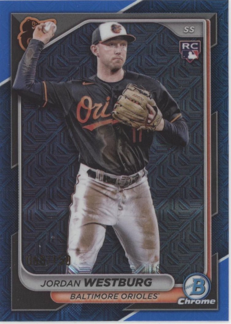 Jordan Westburg 2024 Bowman Chrome Blue Mojo Refractor RC #17 - Collector Store LLC