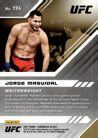 Jorge Masvidal 2021 Panini Chronicles XR Pink #196 - Collector Store LLC