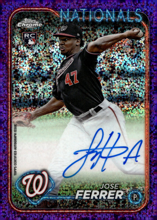 Jose Ferrer 2024 Topps Chrome Purple Speckle Refractor RC Auto 058/299 #RA - JOF - Collector Store LLC